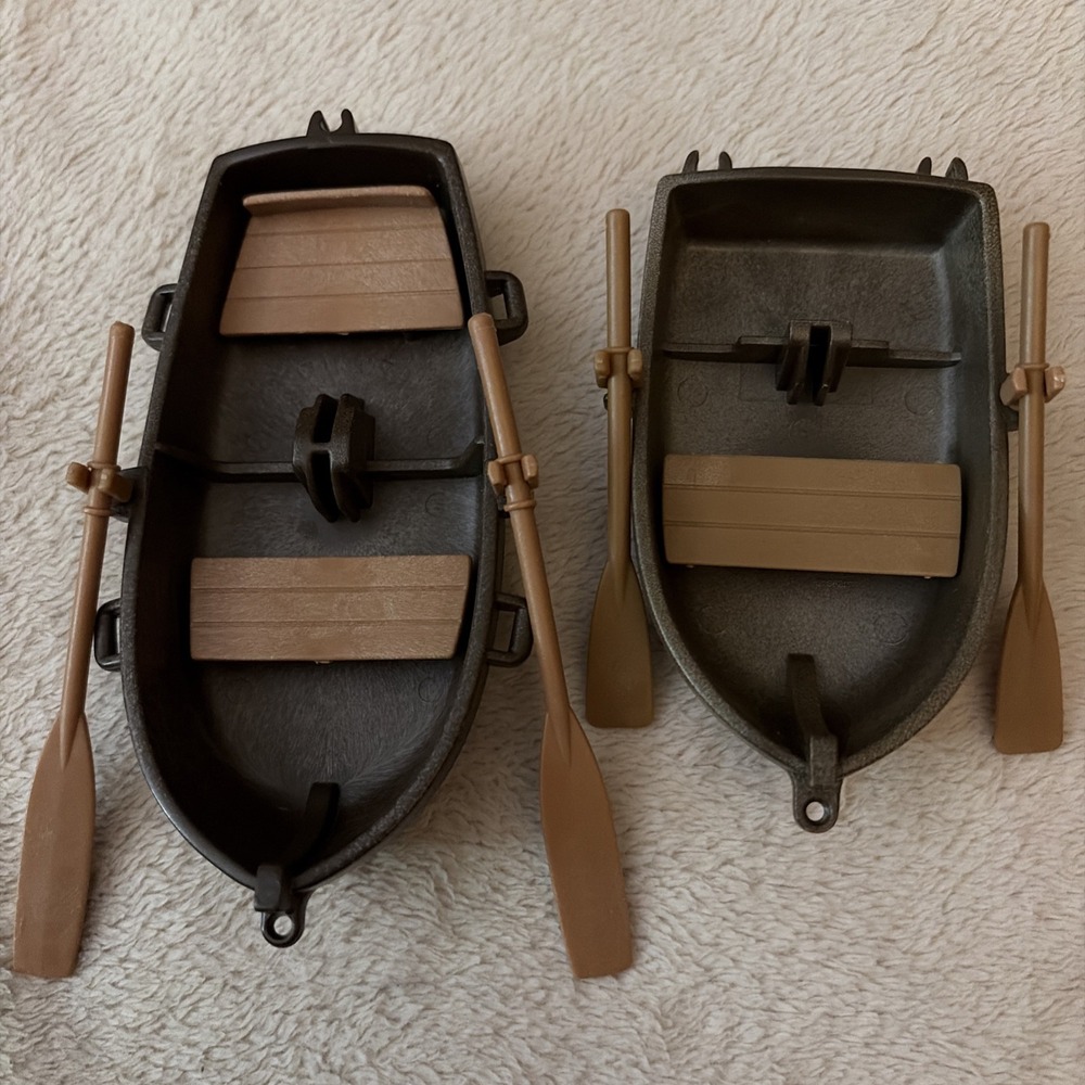 Lot Of 2 Playmobil Replacement Row Boats